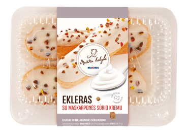 Ekleras su maskarponės sūrio kremu, 100 g
