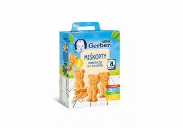 Sausainiai GERBER, meškučiai, nuo 8 mėn., 180 g