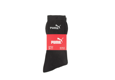 Sportinės kojinės,PUMA,3 poros, dydis: 39-42, spalva: juoda