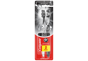 Dantų šepetėlis COLGATE MAX WHITE CHARCOAL, 2 vnt., 2 vnt.