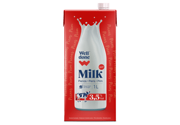 UAT pienas WELL DONE 3,5 % rieb., 1 l