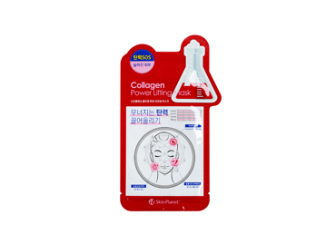 Lakštinė veido kaukė su kalogenu  SKIN PLANET Collagen Power Lifting  , 26g