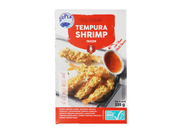 Šaldytos krevetės su tempura ir padažu ASC, 225 g