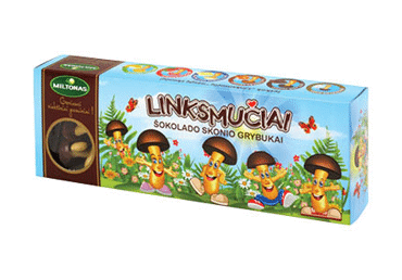 Cookies GRYBUKAI LINKSMUČIAI, dark chocolate flavor, 170 g