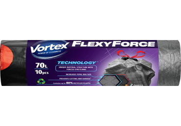 Šiukšlių maišai VORTEX FLEXY DUO STRAWSTR, 70 l, 10 vnt., 1 vnt.