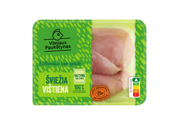 Šviežia broilerių filė kepsniams, užauginta be antibiotikų, 400 g