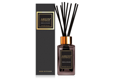 Namų kvapas AREON BLACK VANILLA su lazdelėmis, 85 ml