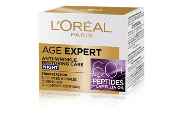 Naktinis veido kremas L'OREAL AGE EXPERT60+