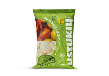 Mini ryžių trapučiai su obuolių sultimis USTUKIŲ MALŪNAS, 50 g