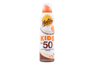 MALIBU CONTINUOUS KIDS SPF 50 apsauginis purškiamasis losjonas, 175 ml
