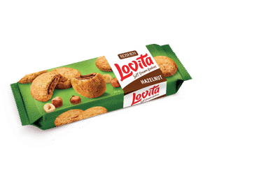 Sausainiai LOVITA ROSHEN su lazdynų riešutų skonio įdaru, 127 g