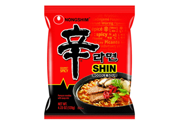 Быстро готовые макароны NONGSHIM SHIN RAMYUN, 120 г