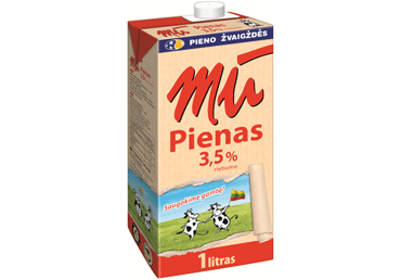 UAT pienas MŪ, 3,5 % rieb., 1 l