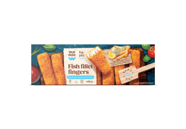Šaldyti žuvų filė piršteliai WELL DONE, 450 g