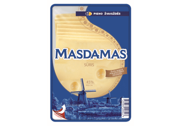 Puskietis sūris MASDAMAS (riekelės), 45 % rieb. s. m., 150 g