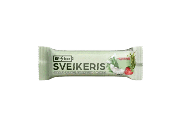 Becukris batonėlis SVEIKERIS, braškių ir mačios skonio, 50 g