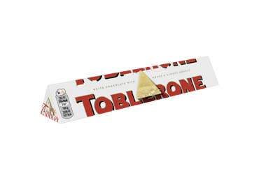 White chocolate TOBLERONE with honey and almond nougat, 100 g