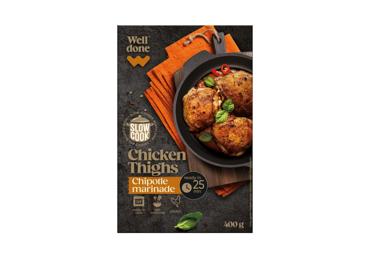 Lėtai virtų šlaun. mėsa su rūk. čipotlės marinatu WELL DONE, 400 g