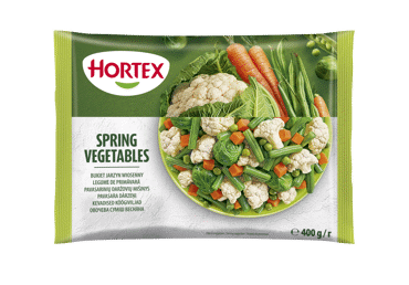 Frozen vegetable mix HORTEX SPRING VEGETABLES, 400 g