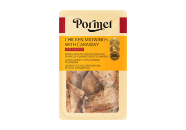 Hot smoked PORMET broiler wing midsections, I. r., 300 g