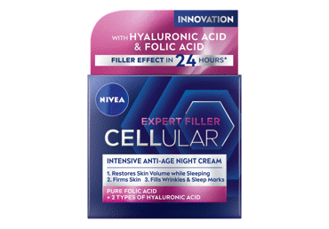 NIVEA CELLULAR "EXPERT FILLER“ INTENSYVAUS POVEIKIO NAKTINIS KREMAS, 50 ml
