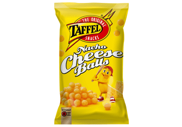 Kukurūzų traškučiai TAFFEL NACHO CHEESE BALLS, sūrio skonio, 165 g