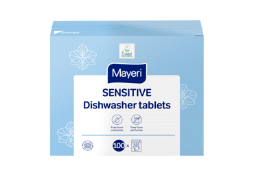 Tabletės indaplovei MAYERI Sensitive, 100 vnt.