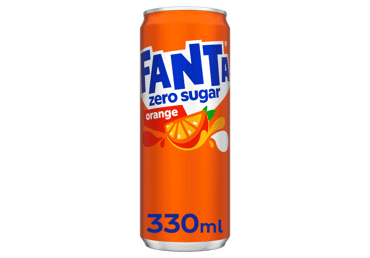 Sparkling drink FANTA Orange Zero, 330 ml, deposit bottle, 330 ml