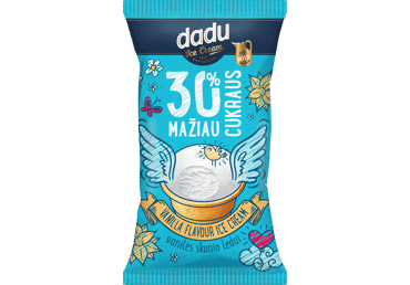 Vanilės skonio plombyras DADU MINI, mažiau cukraus, 40 g