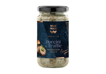 Trumų padažas WELL DONE PREMIUM su miško grybais, 180 g