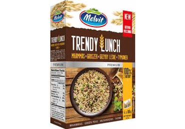 Perlinis kuskusas su žirn., gryb., gvazd., TRENDY LUNCH, 400 g