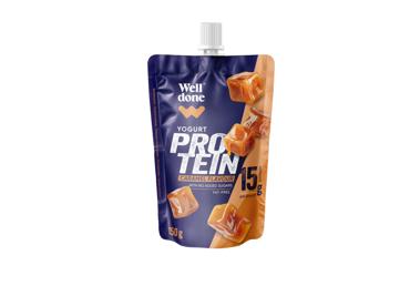 Baltyminis jogurtas WELL DONE, karamelės skonio, 0,2 % rieb., 150 g