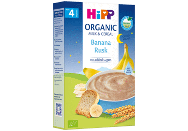 Органическая молочная каша HIPP ЛАБОР НОЧЬ с бананами (4+ месяцев), 250 г