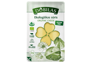 Ekologiškas puskietis sūris DOBILAS (riekelės), 45 % rieb., 150 g