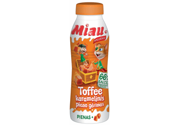 Karamelinis pieno gėrimas TOFFEE MIAU, 2,3 % rieb., sterilizuotas, 450 ml