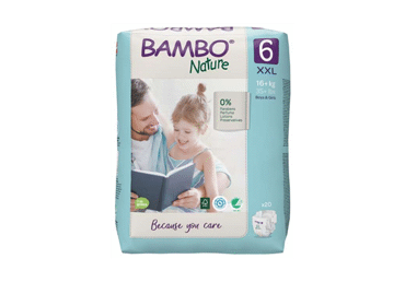 Ekologiškos sauskelnės BAMBO NATURE 6 (16+ kg), 20 vnt.