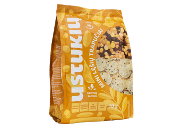 Mini lentil crisps USTUKIŲ MALŪNAS, 70 g