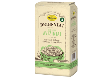 Visų grūdo dalių avižiniai dribsniai MALSENA, 1500 g
