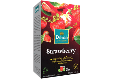 Juodoji arbata DILMAH, braškių skonio, 30 g