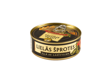 Didieji šprotai aliejuje su prieskoniais BRIVAIS VILNIS, 240 g