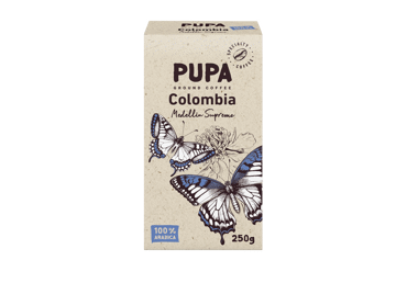 Specialty ground coffee PUPA COLOMBIA MEDELLIN SUPREMO, 250 g