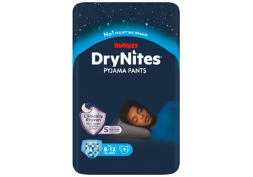 Sauskelnės-kelnaitės HUGGIES DRYNITES BOY 8-13, 30-48 kg, 9 vnt.