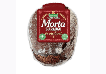 Tamsi raugo duona MORTA su medumi, 500 g