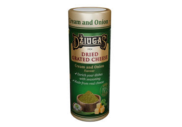 Dried grated cheese DŽIUGAS, cream and onion flavor, 35% fat, 80 g