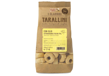 Itališkas užkandis su alyvuogių aliejumi TARALLINI, 200 g