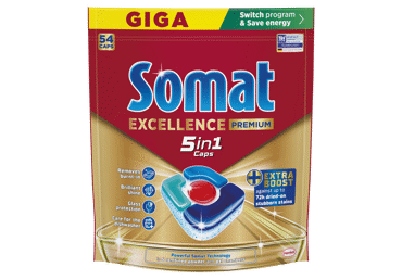 Dishwasher Capsules "SOMAT Excellence Premium 5in1" 54 pcs.