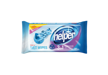 Universaliosios drėgnosios šluostės HELPER FRESH FLORAL,80vnt