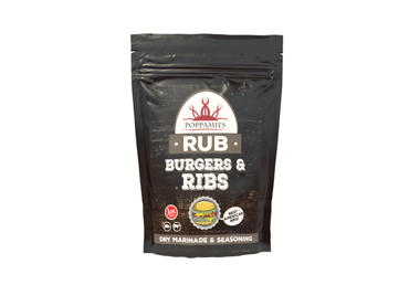 Spice mix POPPAMIES BURGERS & RIBS RUB, 200 g