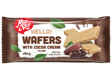 Vafliai MIO&RIO su kakavos skonio kremo įdaru, 180 g