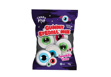 Guminukai su įdaru CANDY POP GUMMY EYEBALL MIX, 72 g